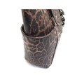 LE1009-BROWN LEOPARD VEGAN LEATHER PURSE WITH MATCHING WALLET